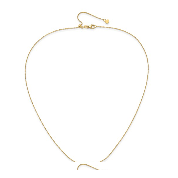 22" 10k YG Adj. 1mm Singapore Chain 1.27g Image 2 Conti Jewelers Endwell, NY
