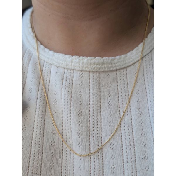 .85mm Adjustable Wheat Chain in 14k Yellow Gold, 22" Image 2 Conti Jewelers Endwell, NY
