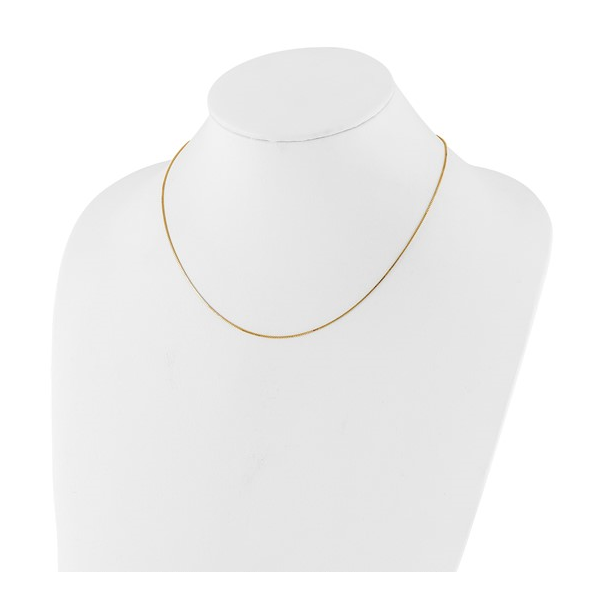 .7mm Box 1in+1in Adjustable Chain in 14k Yellow Gold Image 2 Conti Jewelers Endwell, NY