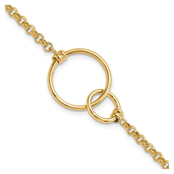Interlocking Circles Bracelet in 10k Yellow Gold, 7.5