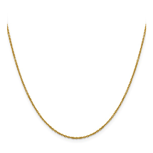 1.25mm Diamond-Cut Cable Chain in 14k Yellow Gold Image 2 Conti Jewelers Endwell, NY