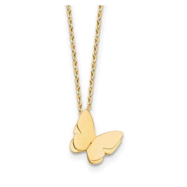 14k Yellow Gold Butterfly Necklace Conti Jewelers Endwell, NY