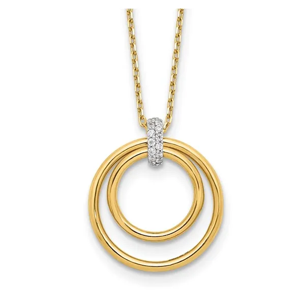 Intertwined Circles Necklace in 14k Yellow Gold Conti Jewelers Endwell, NY