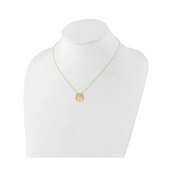 Tree of Life Necklace in 14k Yellow Gold Image 2 Conti Jewelers Endwell, NY