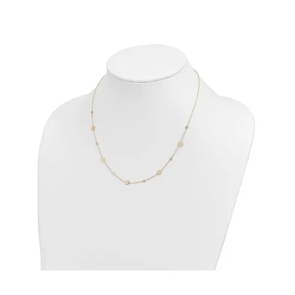 Disc Station Necklace in 14k Yellow Gold Image 2 Conti Jewelers Endwell, NY