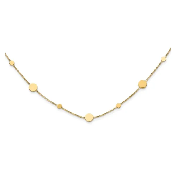 Disc Station Necklace in 14k Yellow Gold Conti Jewelers Endwell, NY