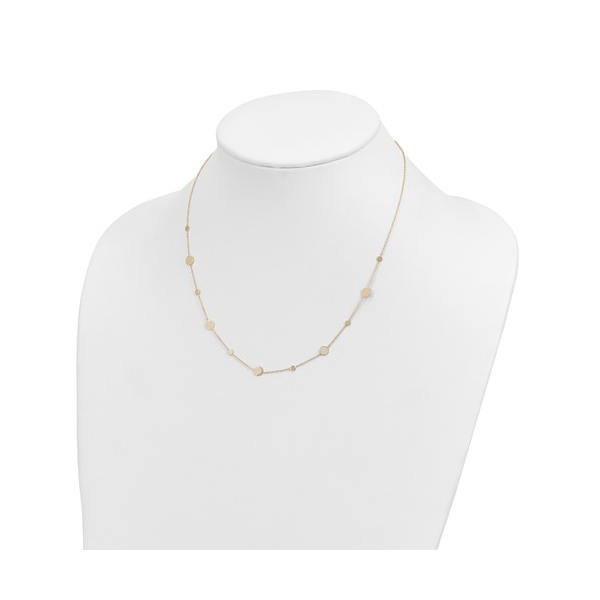 Disc Station Necklace in 14k Yellow Gold Image 2 Conti Jewelers Endwell, NY