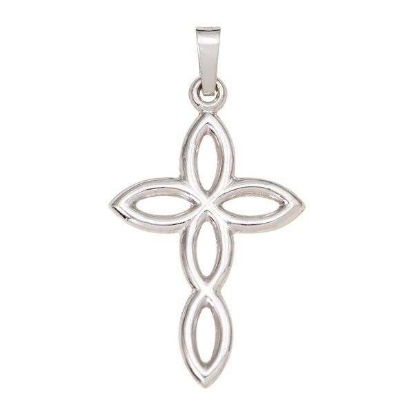 Infinity Cross Pendant in 14k White Gold Conti Jewelers Endwell, NY