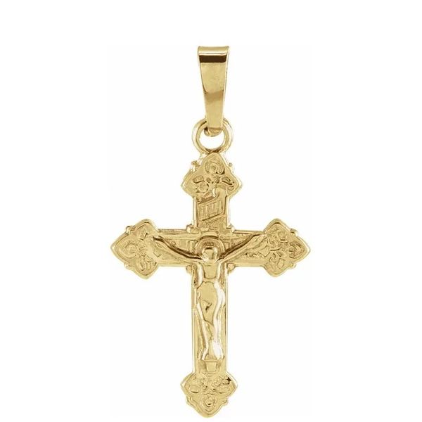 18 x 13mm Youth Crucifix Pendant in 14k Yellow Gold Conti Jewelers Endwell, NY