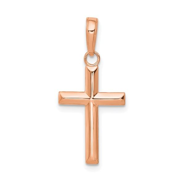 14K Rose Gold Small Cross Pendant Conti Jewelers Endwell, NY