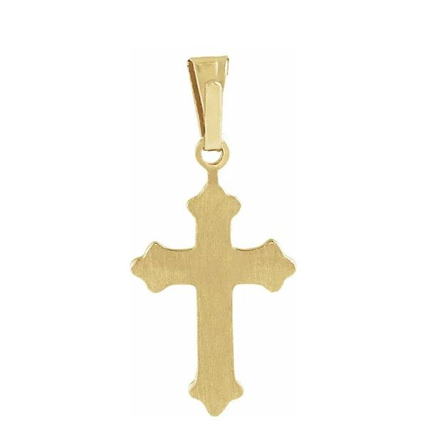 13 x 9mm Children's Cross Pendant in 14k Yellow Gold Image 3 Conti Jewelers Endwell, NY