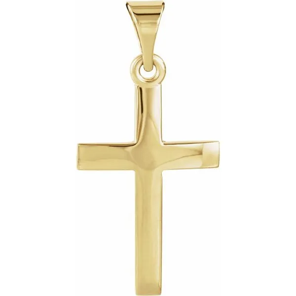 Polished Cross Pendant in 14k Yellow Gold (17x11.5mm) Conti Jewelers Endwell, NY