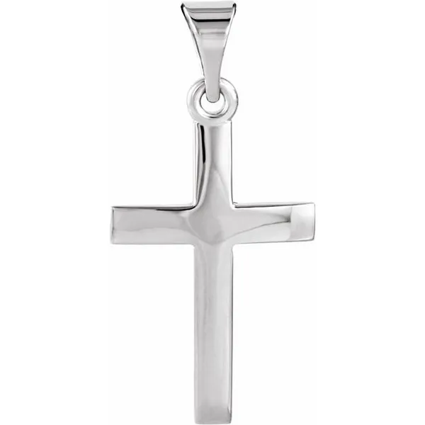 Gold Cross Pendant in 14k White Gold Conti Jewelers Endwell, NY