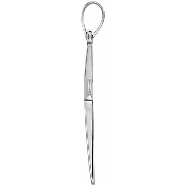20x13.7 mm Polished Cross Pendant in 14k White Gold Image 2 Conti Jewelers Endwell, NY