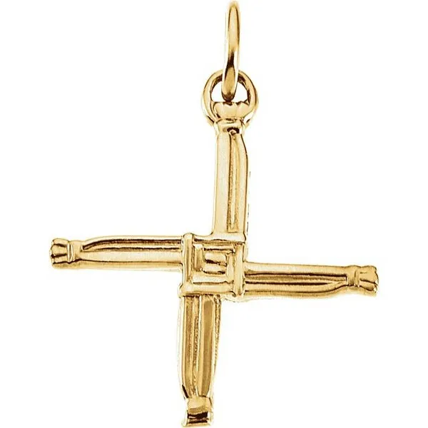 14K Yellow Gold St. Bridgets Cross Pendant Conti Jewelers Endwell, NY