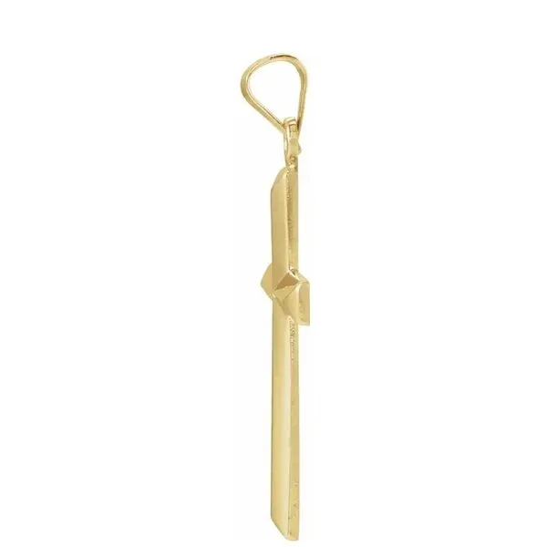 28x16mm Cross Pendant in 14k Yellow Gold Image 2 Conti Jewelers Endwell, NY
