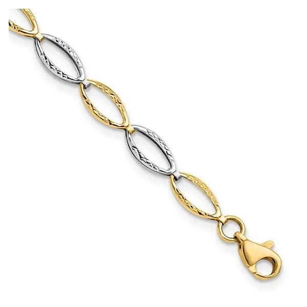 Leslie's 14K Two-tone D/C Bracelet Conti Jewelers Endwell, NY