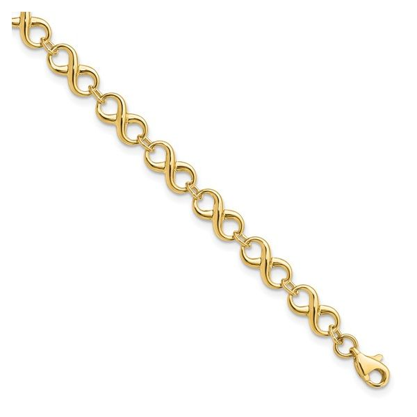 Polished Infinity Bracelet in 14k Yellow Gold Conti Jewelers Endwell, NY