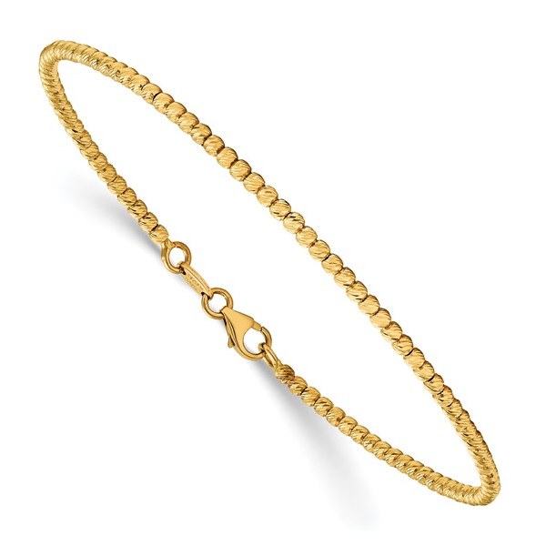 14k Yellow Gold 2.5mm Beaded Bracelet Conti Jewelers Endwell, NY