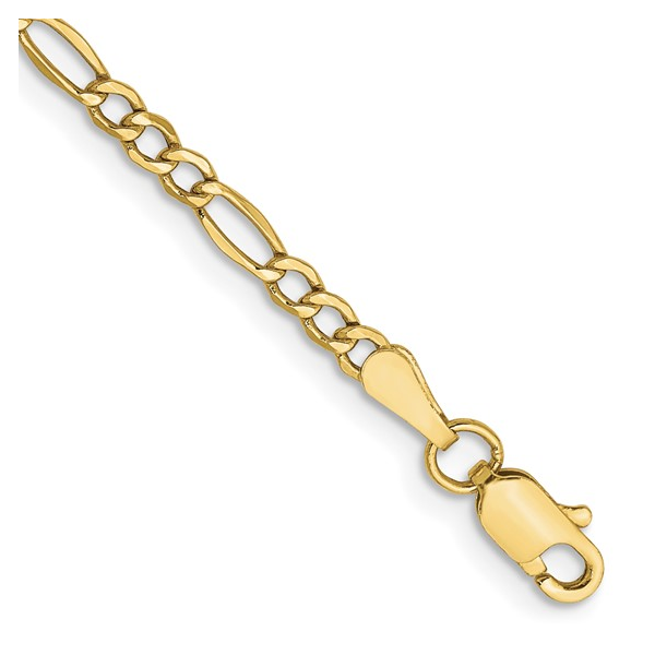 10K Yellow Gold Figaro Chain Anklet Conti Jewelers Endwell, NY