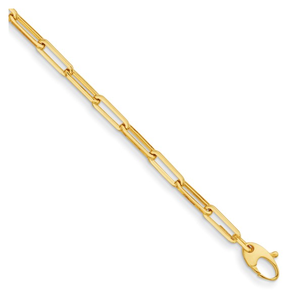 Paperclip Chain Bracelet in 14k Yellow Gold, 8