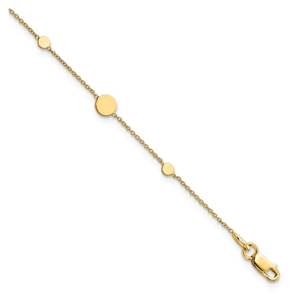 Polished Disc Bracelet in 14k Yellow Gold Conti Jewelers Endwell, NY