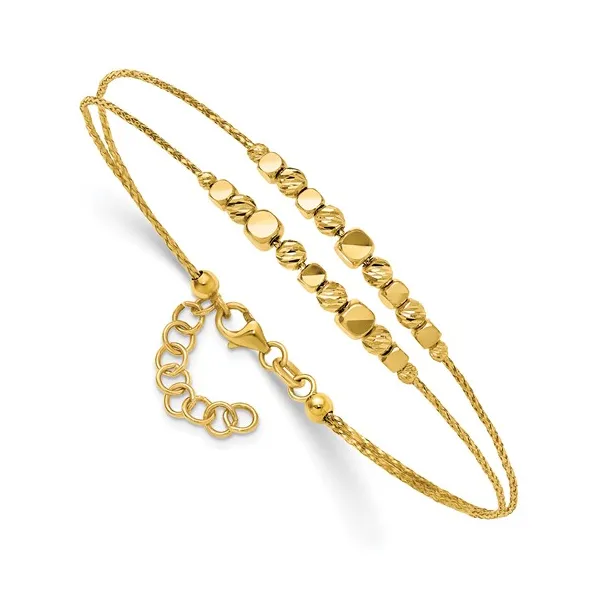 Diamond Cut 2 Strand Bracelet in 14k Yellow Gold Conti Jewelers Endwell, NY