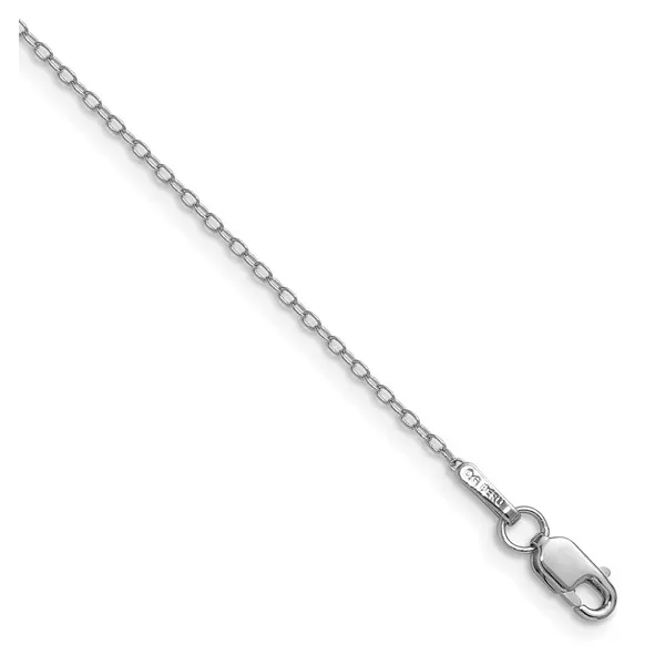 .8mm Forzantine Cable Chain Anklet in 14K White Gold Conti Jewelers Endwell, NY