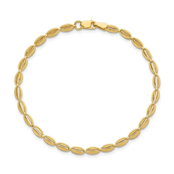 Oval Link Chain Bracelet in 14k Yellow Gold Image 2 Conti Jewelers Endwell, NY