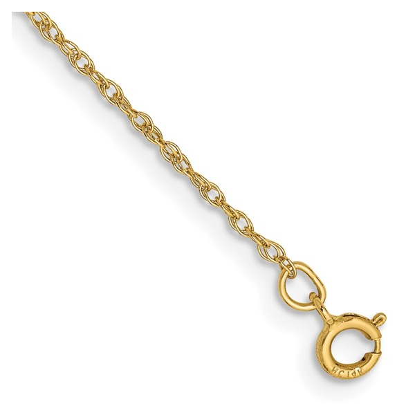 14K Yellow Gold 7 inch .8mm Light Baby Rope with Spring Ring Clasp Chain Conti Jewelers Endwell, NY
