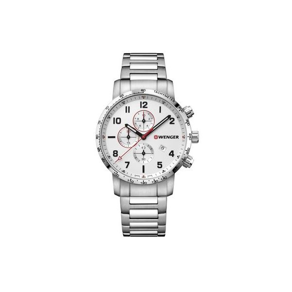 Attitude Chrono in White & Silver with Stainless Steel Bracelet Conti Jewelers Endwell, NY