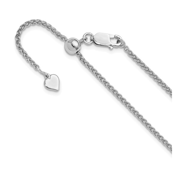 Adjustable 1.9mm Spiga Chain in Sterling Silver, 22