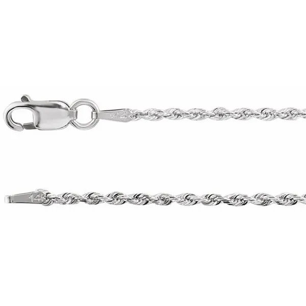 1.3 mm Diamond-Cut Rope Chain in Sterling Silver, 18