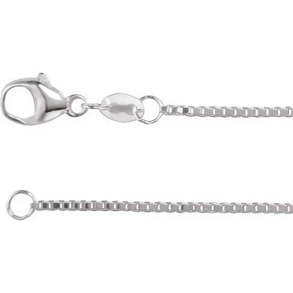 1 mm Diamond-Cut Box Chain in Sterling Silver, 18