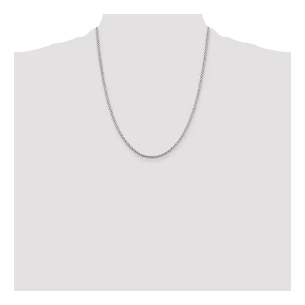 2mm Box Chain in Sterling Silver, 22
