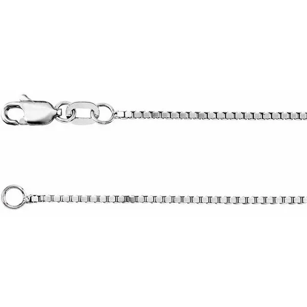 1mm Box Chain in Sterling Silver, 18