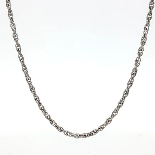Rope Chain Necklace in Sterling Silver 24
