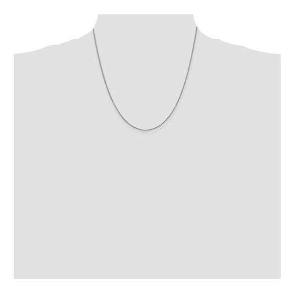 .90mm Box Chain Necklace in Sterling Silver, 20" Image 2 Conti Jewelers Endwell, NY