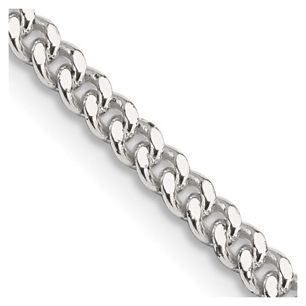 Curb Chain w/lobster claw in Sterling Silver 26