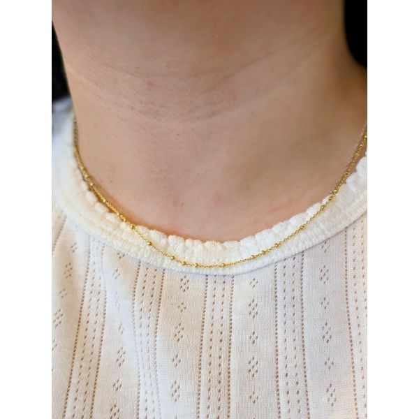 Luna Chain in Sterling Silver Yellow Gold Image 2 Conti Jewelers Endwell, NY