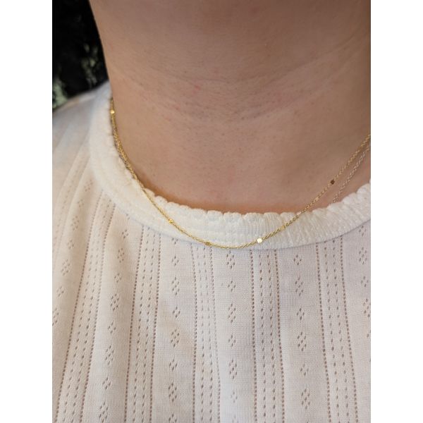 Stella Chain in Sterling Silver in Yellow Gold Image 2 Conti Jewelers Endwell, NY