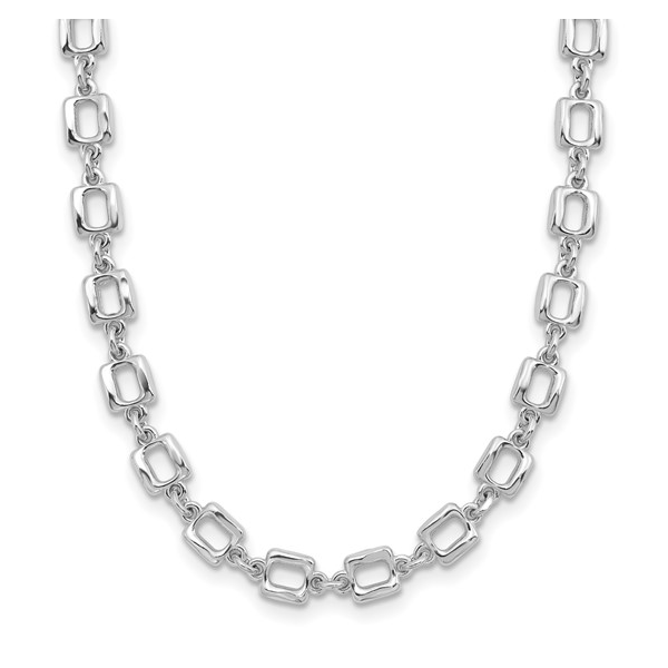Square Link Necklace in Sterling Silver Conti Jewelers Endwell, NY