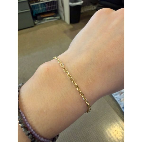 SS Yellow Gold Plated Medium Lucy Chain Bracelet Image 2 Conti Jewelers Endwell, NY