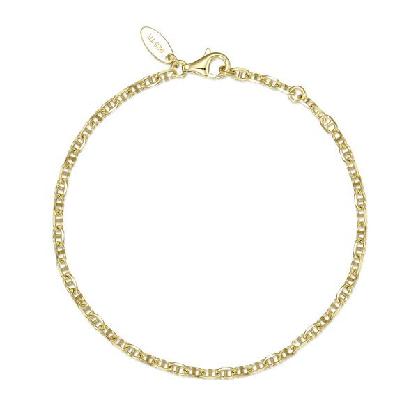 SS Yellow Gold Plated Medium Lucy Chain Bracelet Conti Jewelers Endwell, NY