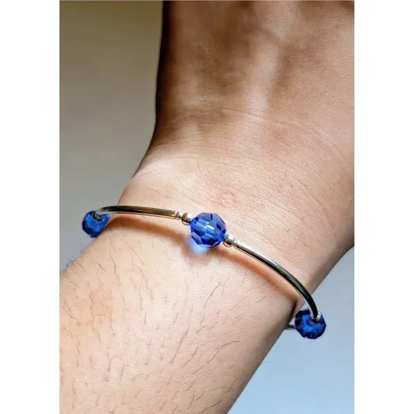 September Birthstone Blessing Bracelet in Sterling Silver Image 4 Conti Jewelers Endwell, NY