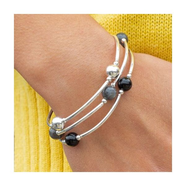 Smaller Bead Sterling Silver Blessing Bracelet Image 2 Conti Jewelers Endwell, NY