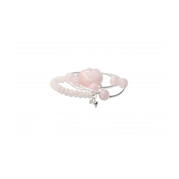 Sorriso Bracelet in Rose Quartz and Sterling Silver Image 2 Conti Jewelers Endwell, NY