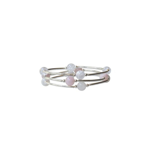 Smaller Bead Snowflake Quartz Blessing Bracelet Image 2 Conti Jewelers Endwell, NY