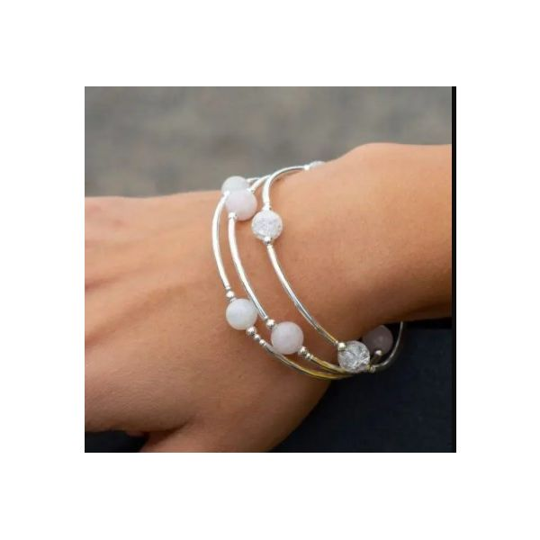 Smaller Bead Snowflake Quartz Blessing Bracelet Image 3 Conti Jewelers Endwell, NY