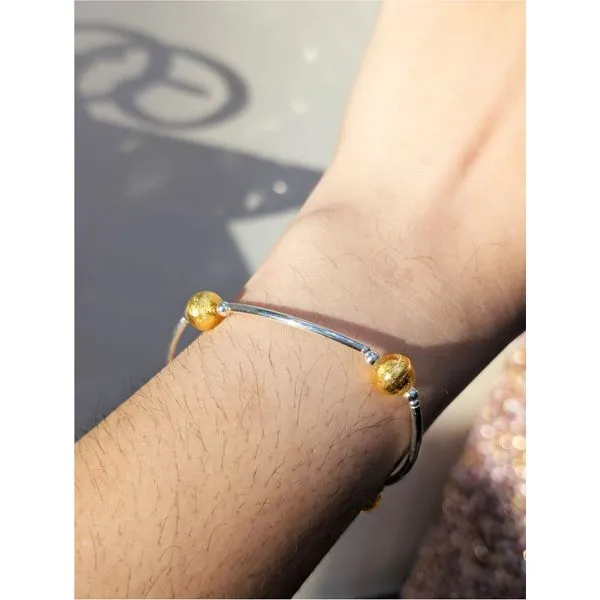 Smaller Bead Gold Murano Glass Blessing Bracelet Image 3 Conti Jewelers Endwell, NY